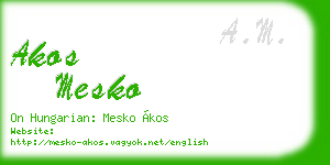 akos mesko business card